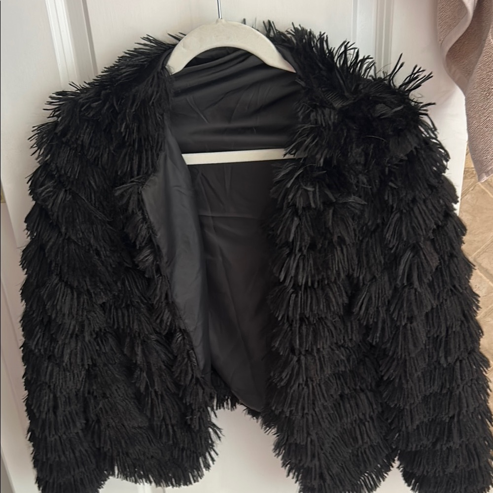 Black Fringe Women's Jacket